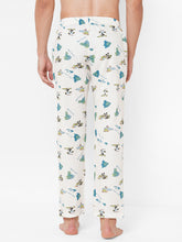 Men's Printed, Multicolor, Cotton, Regular Fit, Elasticated, Waistband, Pyjama  With Side Pockets